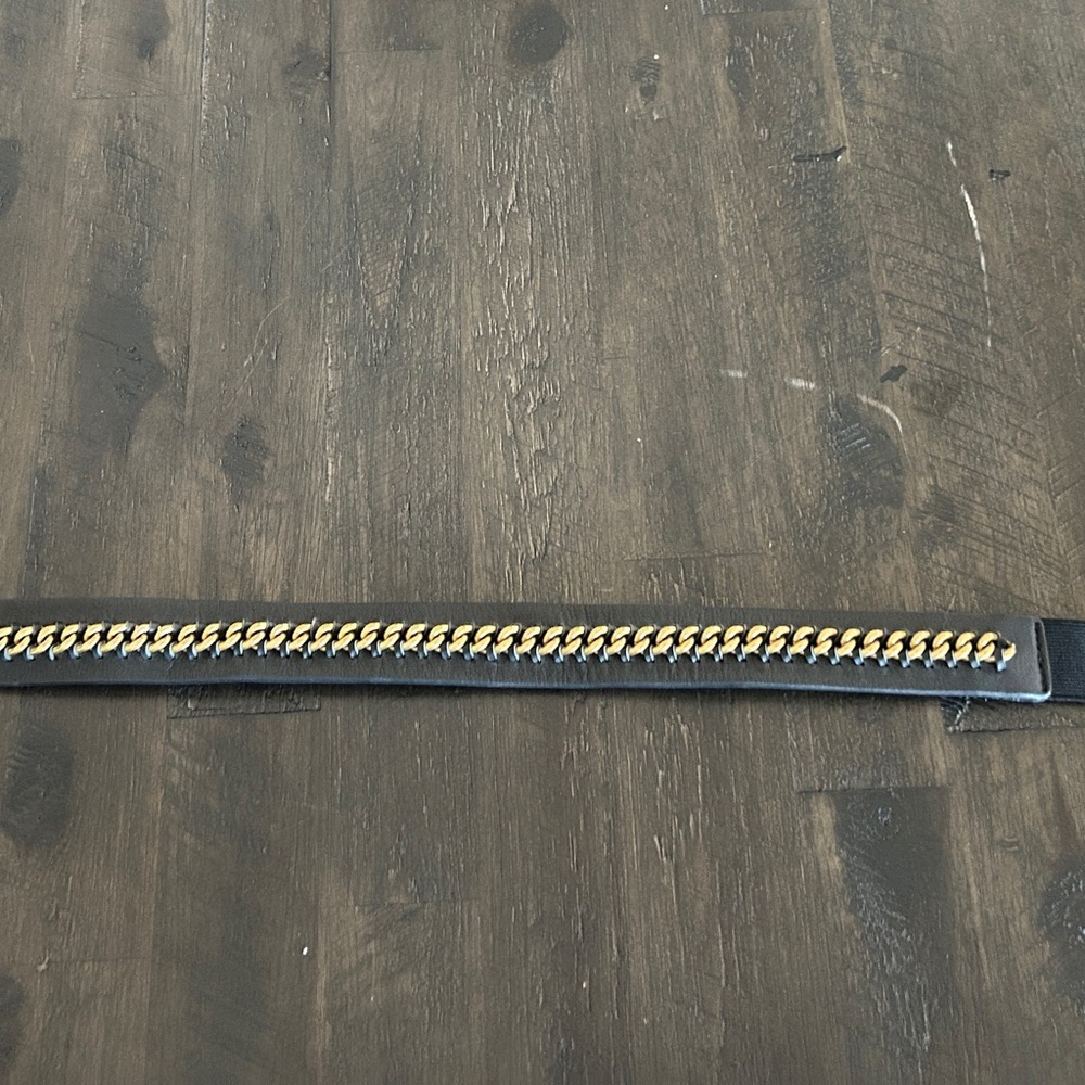 WHBM Black Stretch Chainlink Belt